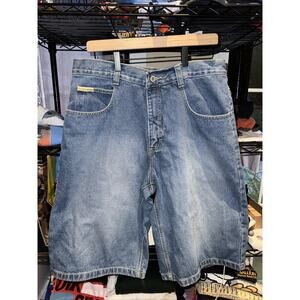 Y2K Southpole Baggy/long Hip Hop Style Ligh Denim Shorts Size 34x14